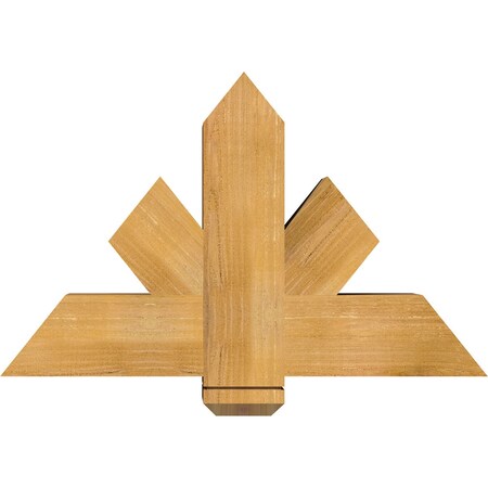 Ekena Millwork Kennewick Rough Sawn Timber Gable Bracket, Western Red Cedar, 36"W x 23"H x 6"D x 6"F, 15/12 Pitch GBW036X23X0606KEN00RWR